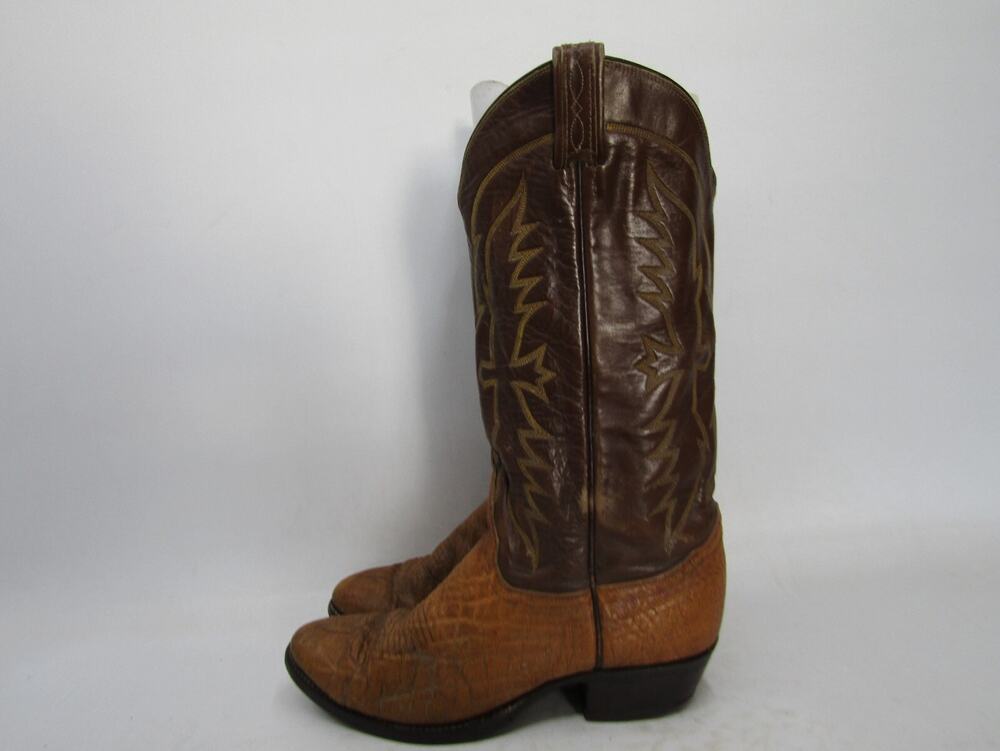 TONY LAMA Mens Size 8.5 D Brown Leather Cowboy Western Boots